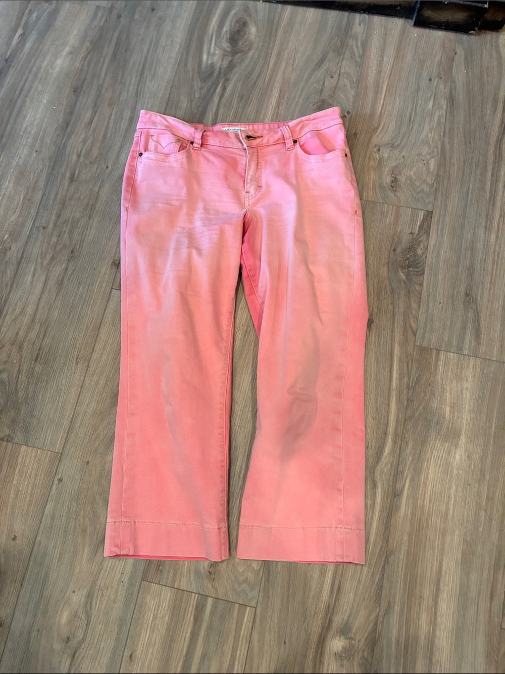 Christopher Blue Salmon Color  Cropped Stretch Jeans SIZE 6 - Picture 4 of 5